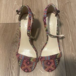 Jessica Simpson Like New Boho Colorful textured Sandals Size 8